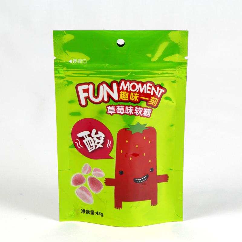 Plastic Stand up fermoar bomboane sac Plastic Stand Up Zipper Candy Bag