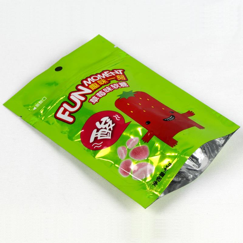 Plastic Stand up fermoar bomboane sac Plastic Stand Up Zipper Candy Bag