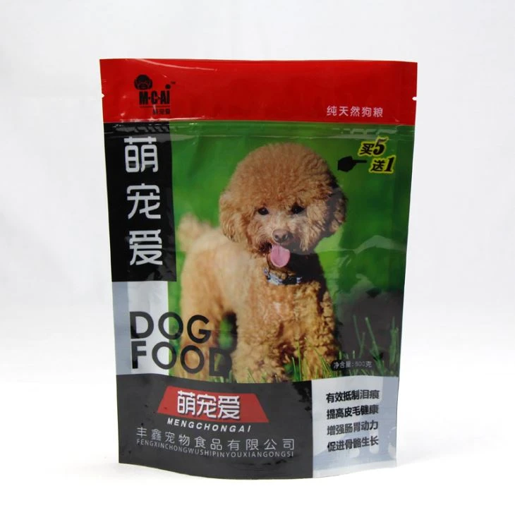 Stand Up Dog Food Packaging cu fereastră