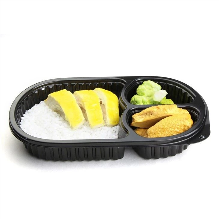 Disposable 3 Compartment Food Container