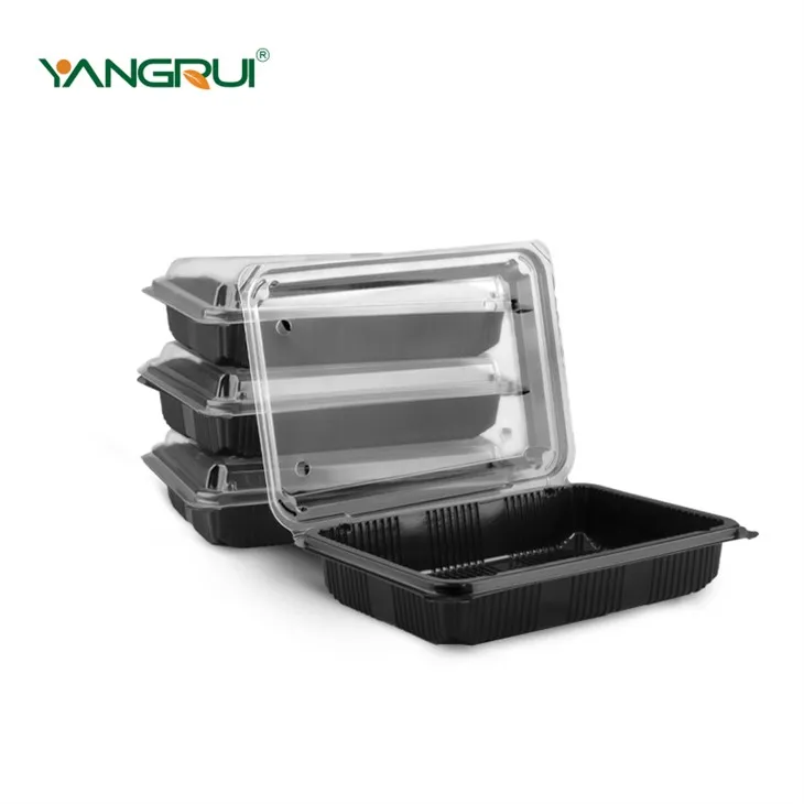 8x5.5inch două culori negru capac de jos clar balamale Ia Away Pentru a merge containere alimentare