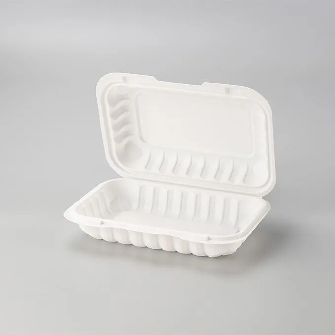 6x9inch, alb, PP, recipiente pentru alimente la microunde, pentru mâncare la pachet, cutie de prânz, din plastic, reutilizabilă, container pentru alimente cu cochilie H
