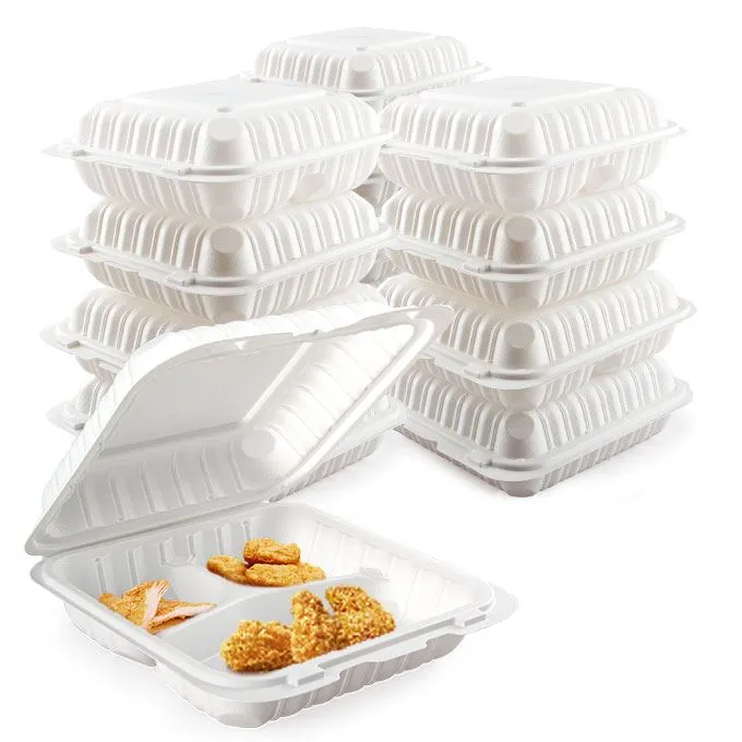 Preț de fabrică Capac articulat pătrat negru din plastic Ambalaje pentru produse alimentare Cutii de pui prăjit Recipient pentru alimente pentru magazinul de delicatese