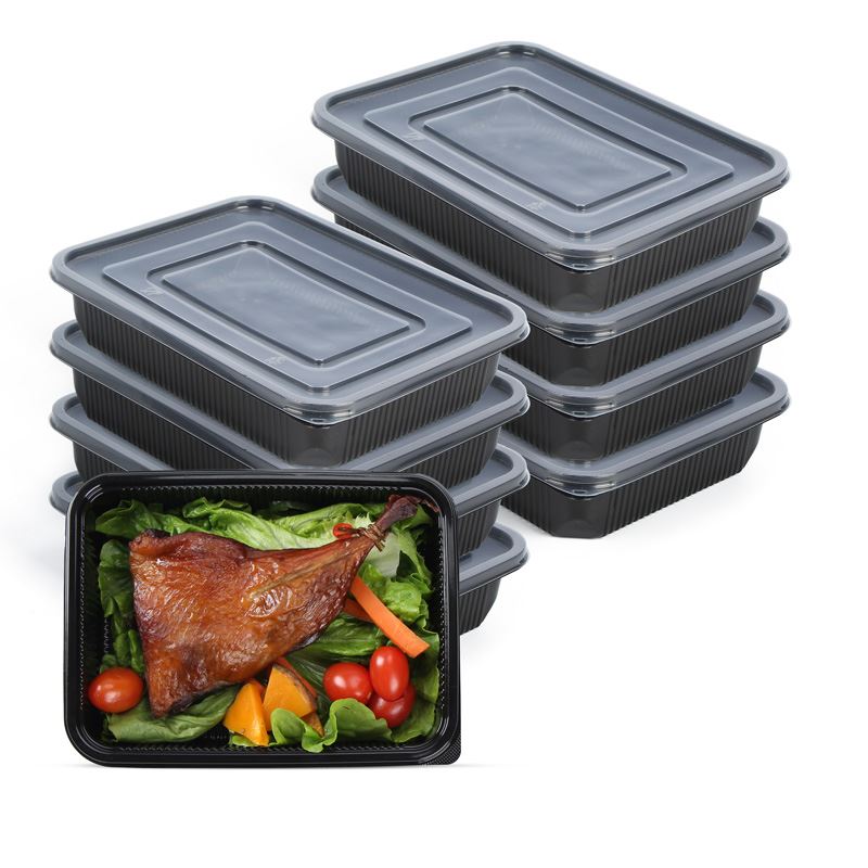 Recipiente din plastic de unică folosință pentru alimente proaspete de 850 ml...