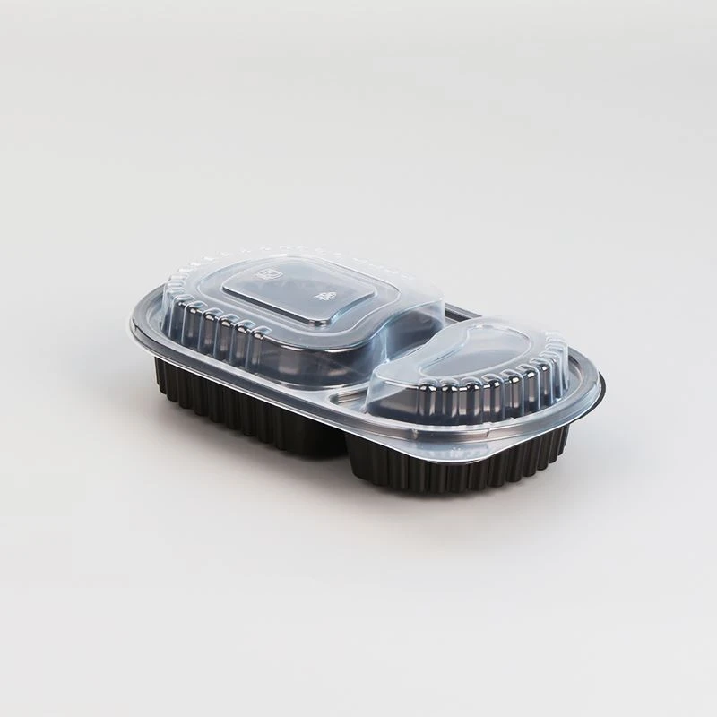 Recipient pentru alimente 9x9x3 biodegradabil, alimentat cu microunde, cu 3 c...