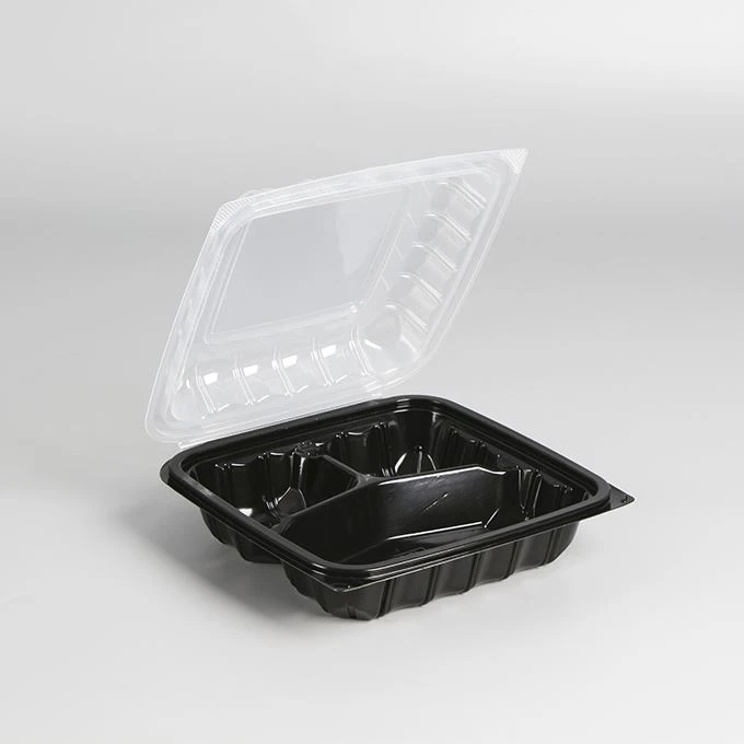 New Arrival Dual Color alimentare Grad din plastic Lunch Box de unică folosință capac articulat Takeout Box Deli container alimentar pentru Super Market