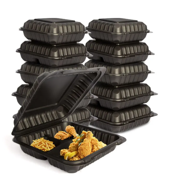 Recipiente din plastic pentru scoatere cu 3 compartimente