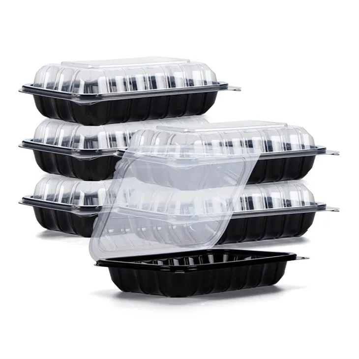 Recipiente transparente de unică folosință pentru alimente