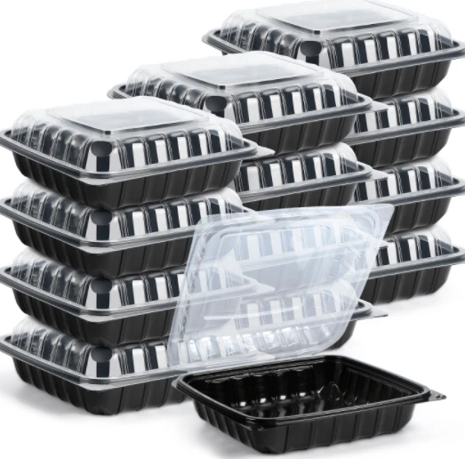 Recipient din plastic pentru alimente cu 3 compartimente