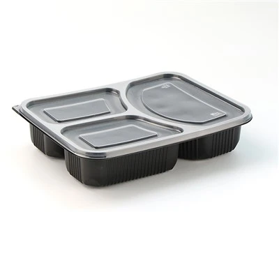 Recipient din plastic cu 3 compartimente