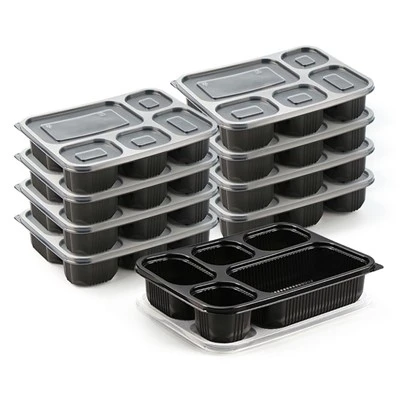 Cutie Bento cu 5 compartimente de unică folosință